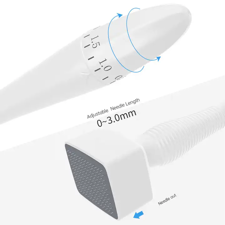 Adjustable Microneedling Derma Stamp Pen for Body Hair Beard Growth