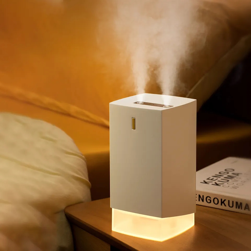 Customized Night Light Dual Jet Air Ultrasonic Humidifier for Office Bedroom