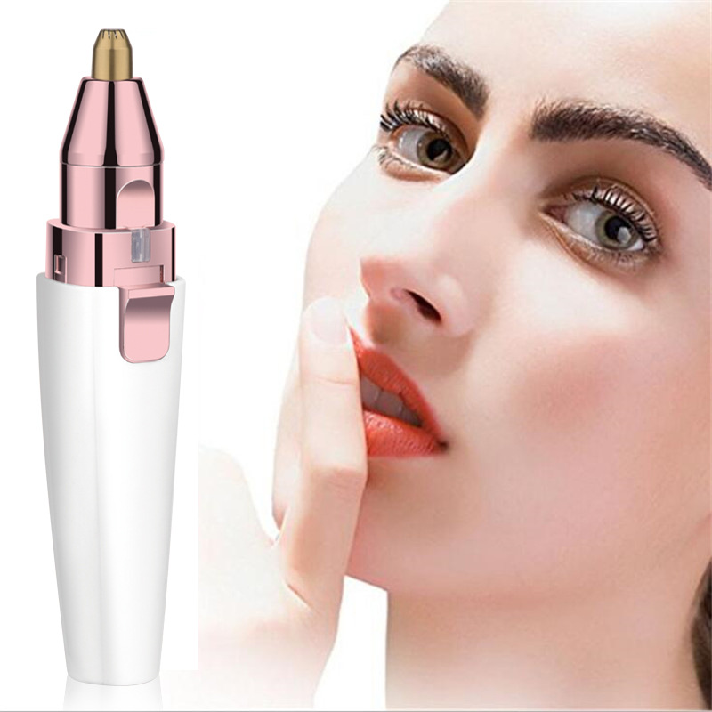 2 in 1 Rechargeable Lipstick Eyebrow Trimmer Facial Hair Remover