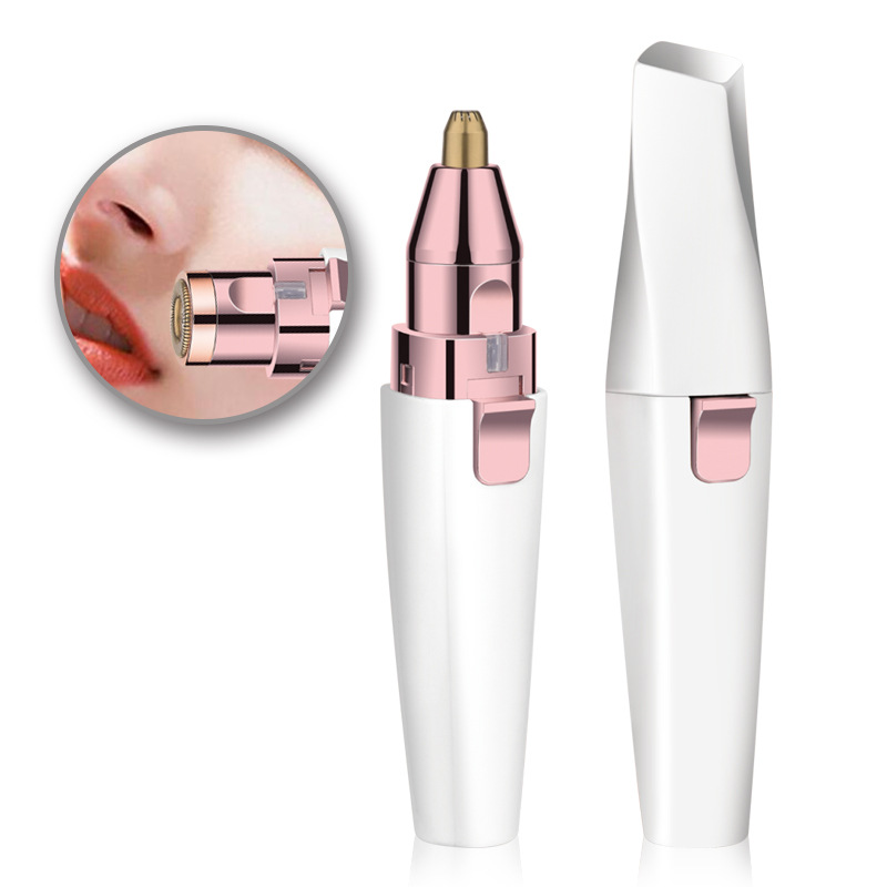 2 in 1 Rechargeable Lipstick Eyebrow Trimmer Facial Hair Remover