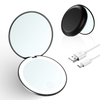 Handheld LED Travel Folding Rechargeable Cosmetic Mirror with Lights