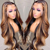 13*4 Body Wave Piano Color Front Lace Wigs Human Hair 