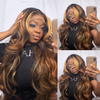 13*4 Body Wave Piano Color Front Lace Wigs Human Hair 