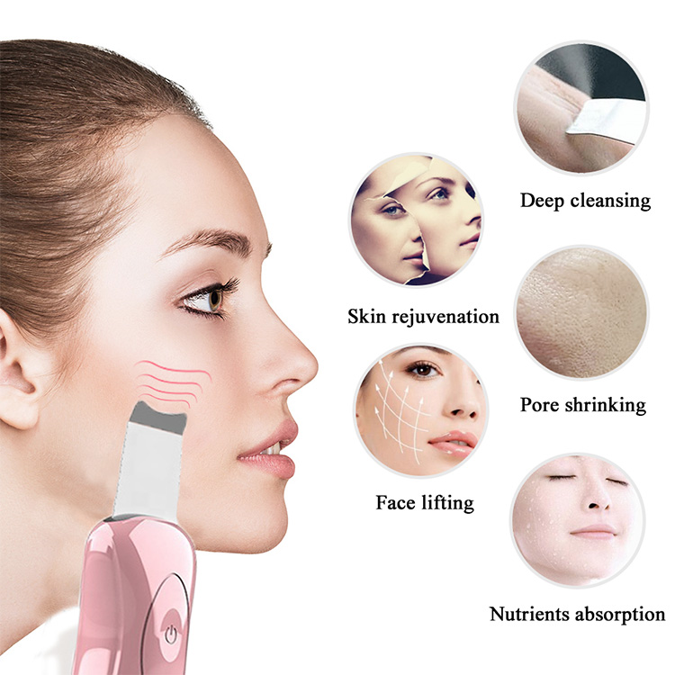 Portable Skin Care Product Ultrasonic Facial Blackhead Remover Skin Scrubber