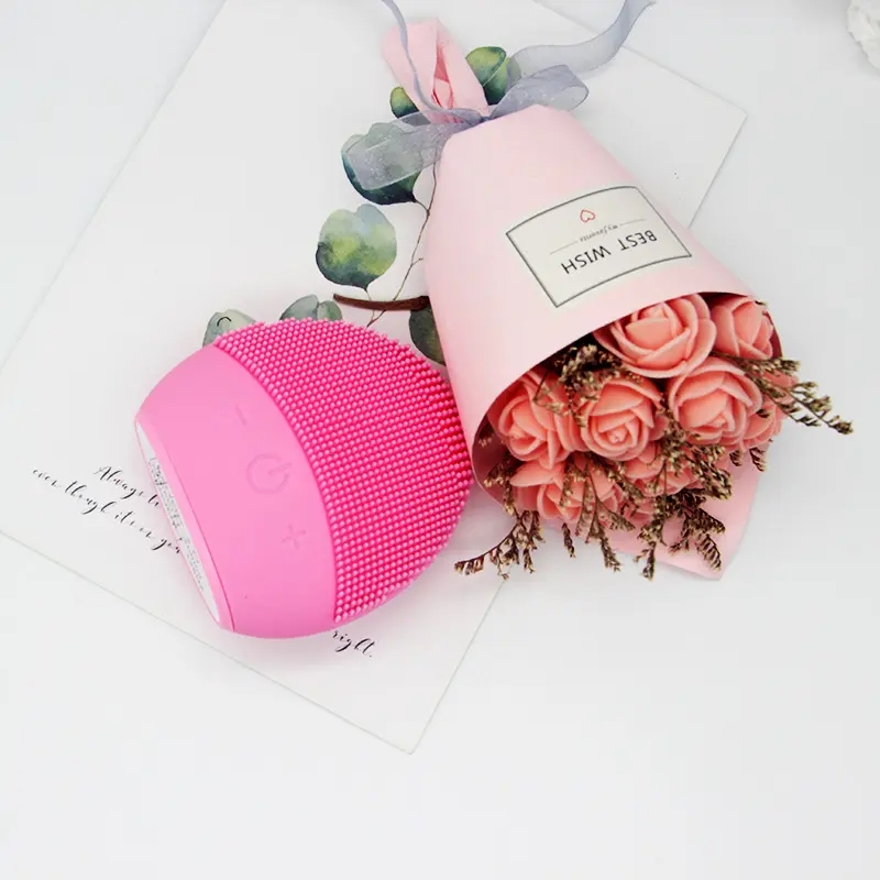 Wholesale Waterproof Electric Silicone Sonic Face Cleanser Facial Cleaning Brush