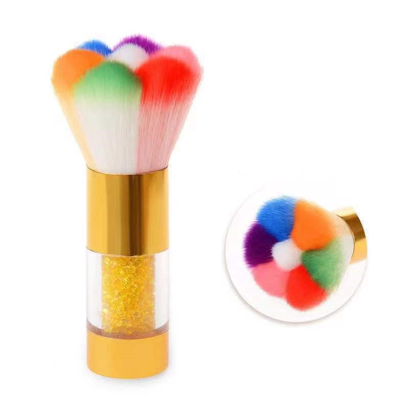 Makeup Tools Colorful Remove Powder Nail Dust Cleaning Brush