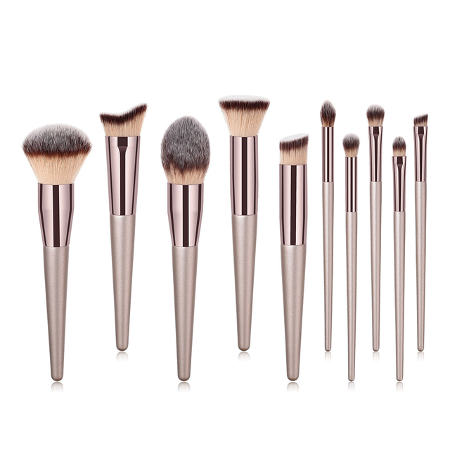 Portable 10PCS Nylon Fiber Eye Shadows Synthetic Makeup Brush Set