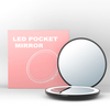 Handheld LED Travel Folding Rechargeable Cosmetic Mirror with Lights