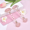 3D Rose Quartz Face Massager Jade Roller for Face Eyes