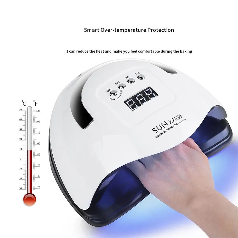 180W Nail Dryer UV LED Nail Lamp with Carry Handle