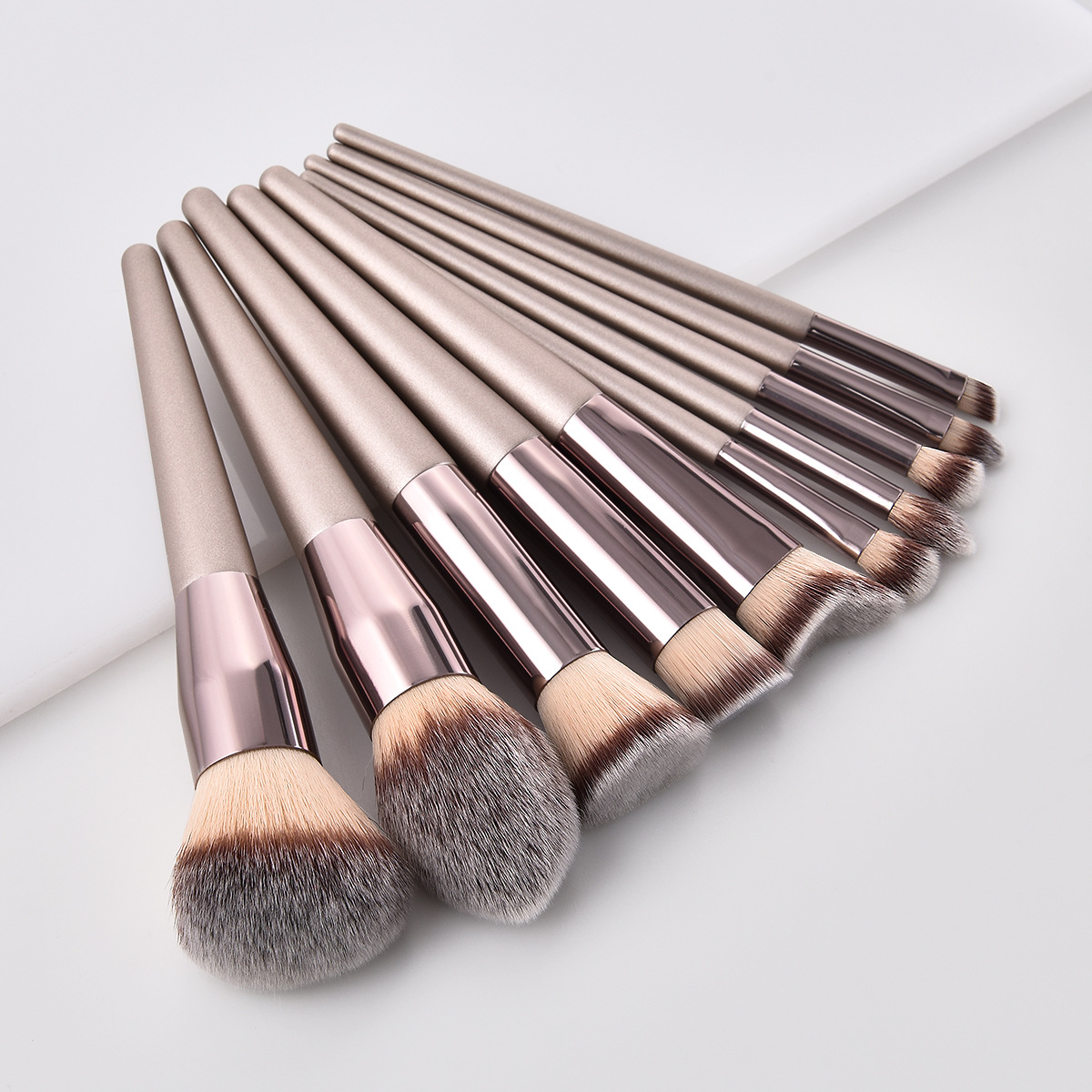 Portable 10PCS Nylon Fiber Eye Shadows Synthetic Makeup Brush Set