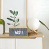 LED Digital Temperature Wooden Alarm Clock with Wireless Charger