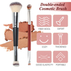 Double Sided Plastic Handle Makeup Brush Set for Face