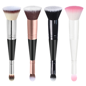 Single Double Flat Head Colorful Beauty Tools Makeup Powder Brush