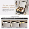 Portable Waterproof Travel Cosmetic Case Makeup Bag with LED Mirror