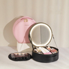 Round Travel Makeup Bag with Mirror of LED Lighted