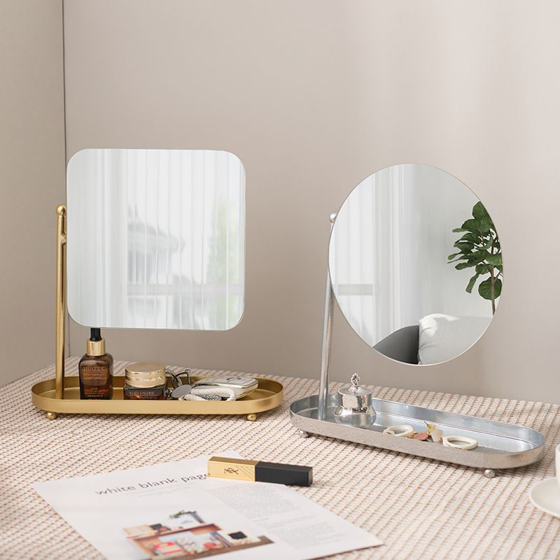 Home Bedroom Desktop Classic Dressing Table Makeup Mirror