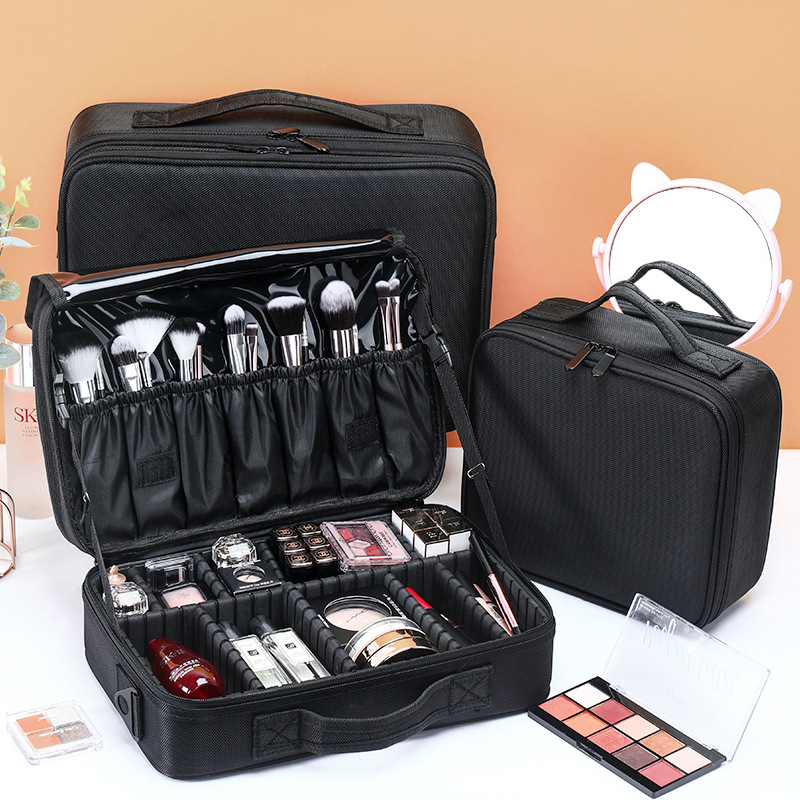 36-55L Oxford Cloth Professional Cosmetic Makeup Train Case Bag