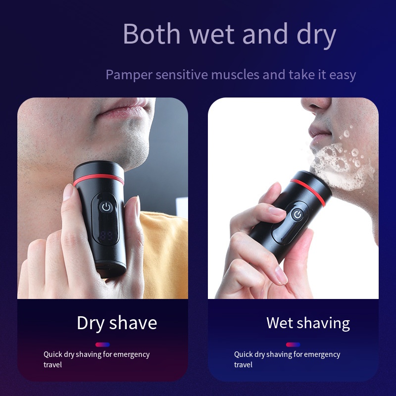 Wholesale Rechargeable Aluminum Digital Shaver with Rotating Six-blade Head