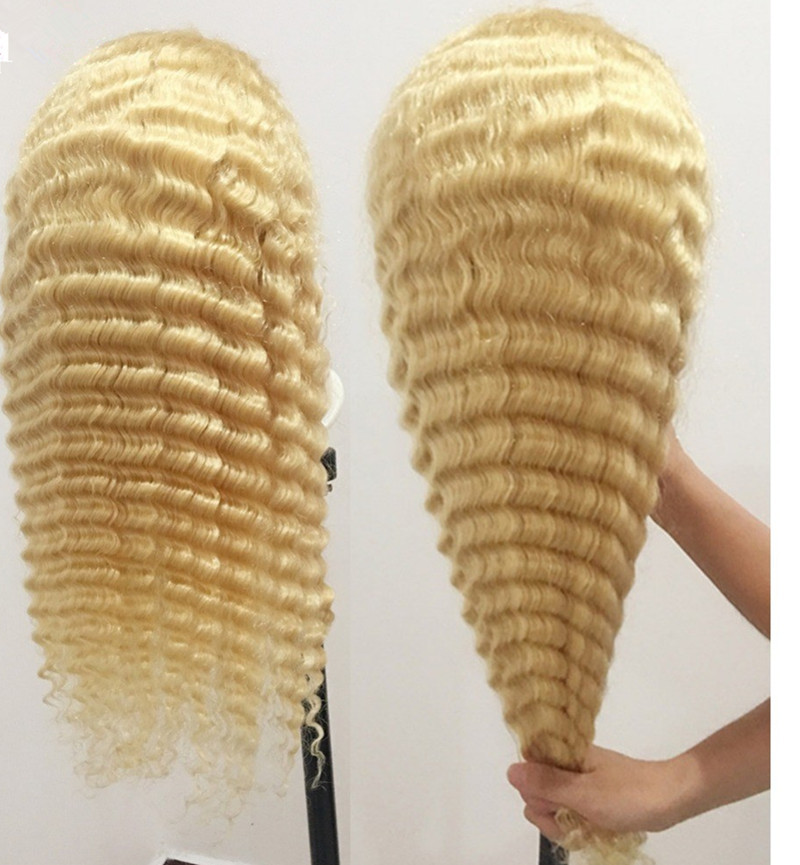 13X4 613 Blonde Lace Front Human Hair Wigs 