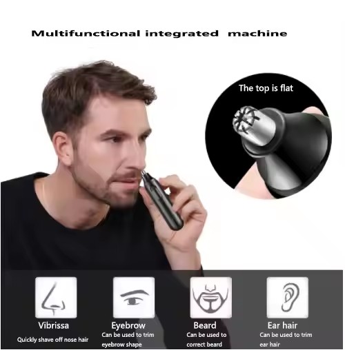 Electric Facial Razor Nose Ear Hair Trimmer for Men