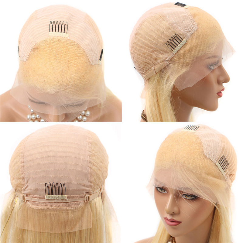 13X4 613 Blonde Lace Front Human Hair Wigs 