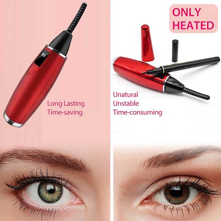 Mini Rechargeable Electric Heated Eyelash Curler with LCD Screen