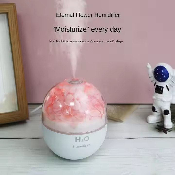 Portable Car Creative Perpetual Flower Mini USB Mist Humidifier