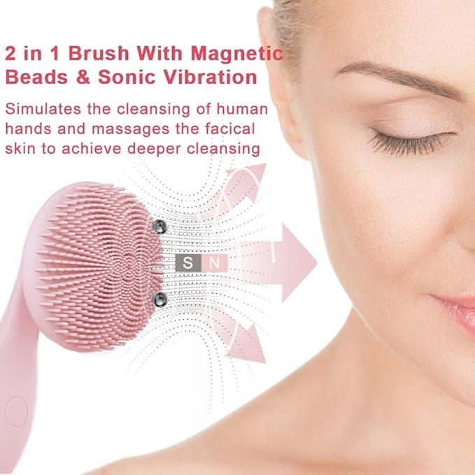 Electric Waterproof Silicone Facial Cleanser Deep Cleaning Face Brush