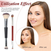 Double Sided Plastic Handle Makeup Brush Set for Face