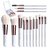 Portable Short 14pcs Makeup Brushes Set with Rechargeable Mirror 