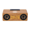 3 In 1 Wooden Wireless Charging Bluetooth Speaker With Alarm Clock