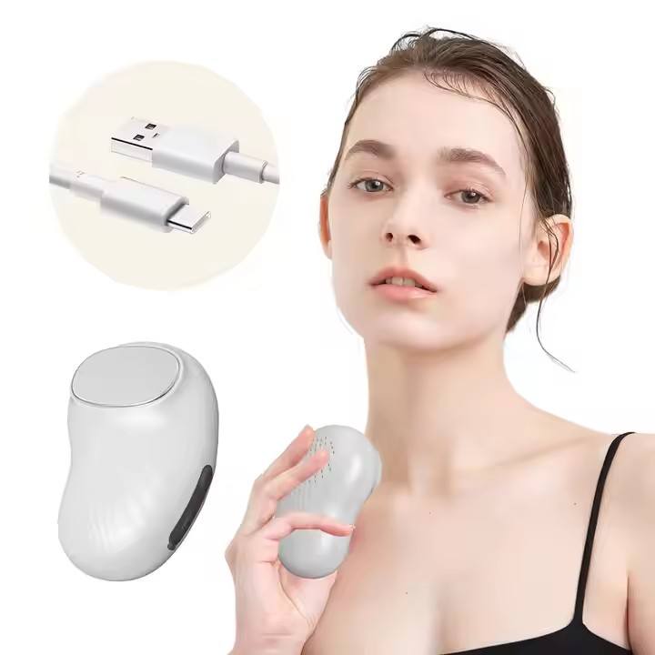 Portable Electric Hot Cold Face Vibration Facial Tighten Beauty Massager Device