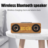 3 In 1 Wooden Wireless Charging Bluetooth Speaker With Alarm Clock