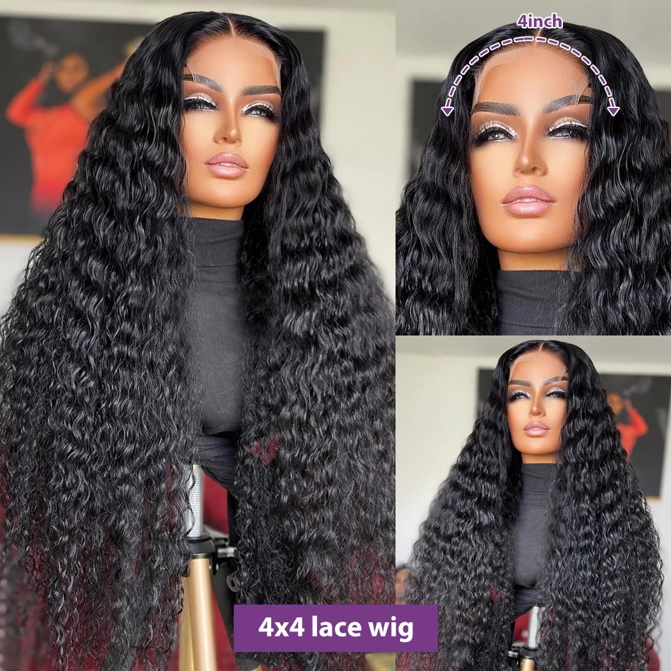 Water Wave 13*4 Lace Front Closure Brazilian Human Hair Wigs 