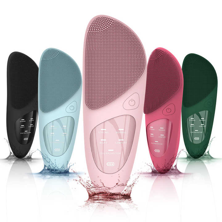 Rechargeable Waterproof Sonic Silicone Best Electric Facial Cleansing Brush 