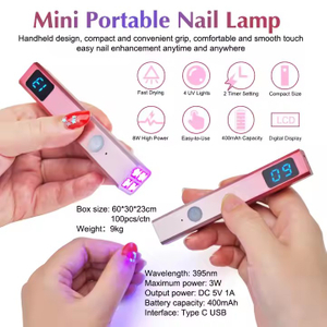 Mini Handheld Cordless Gel UV Nail Polish LED Lamp