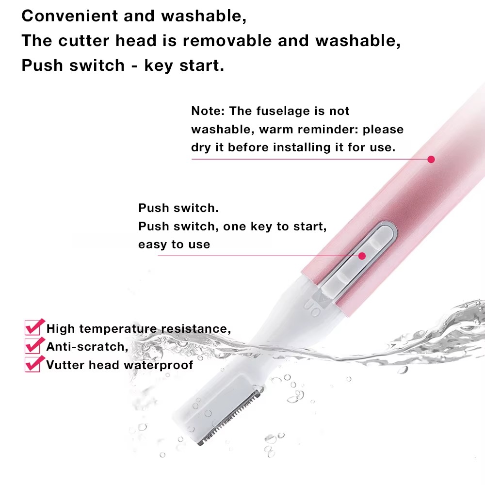 Mini Electric Body Facial Painless Eyebrow Hair Trimmer Remover 