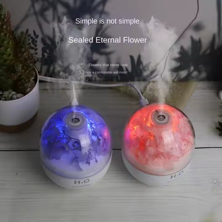 Portable Car Creative Perpetual Flower Mini USB Mist Humidifier