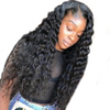 Black Long Curly African Wig Synthetic Fiber Full Headband