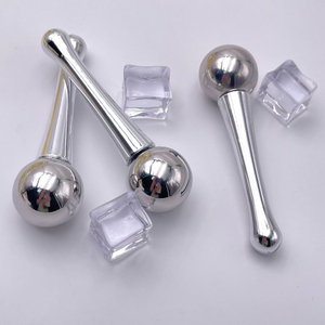 Cold Hot Stainless Steel Metal Facial Skin Rotating Ice Globe