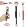 Double Sided Plastic Handle Makeup Brush Set for Face