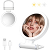 1X 10X Double Sided Magnification Makeup Mirror with Light