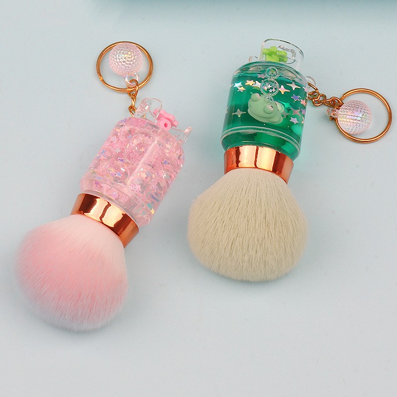 New Colorful Crystal Single Loose Powder Blush Beauty Tools Portable Nail Makeup Brushes