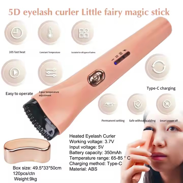 USB Rechargeable Electric Eyelash Heated Curler 