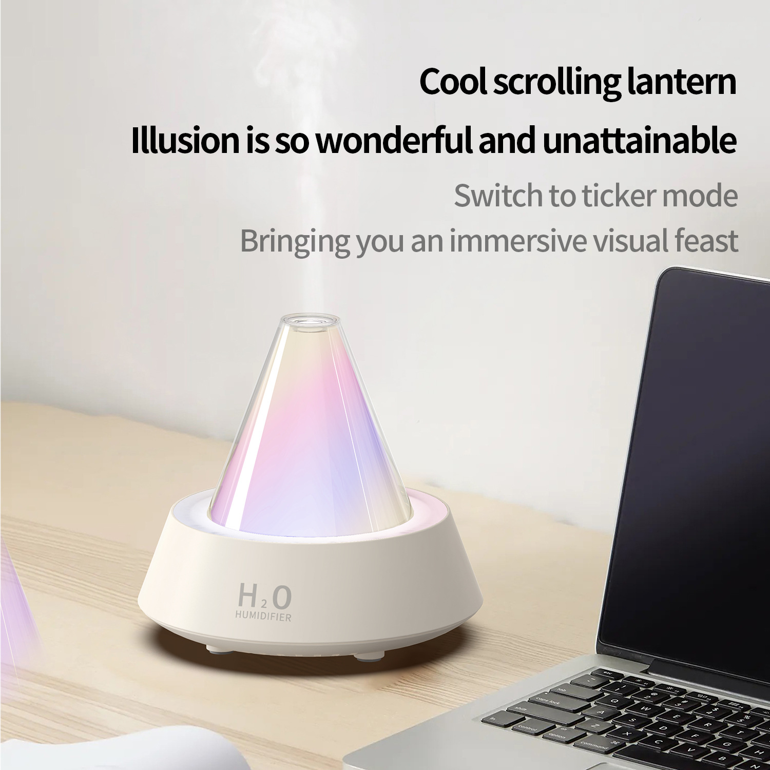 Essential Oil Aroma Diffusers with Ambient Light for Home Bedroom Bathroom