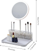 Smart Rechargeable LED Tabletop Makeup Mirror with Touch Control 